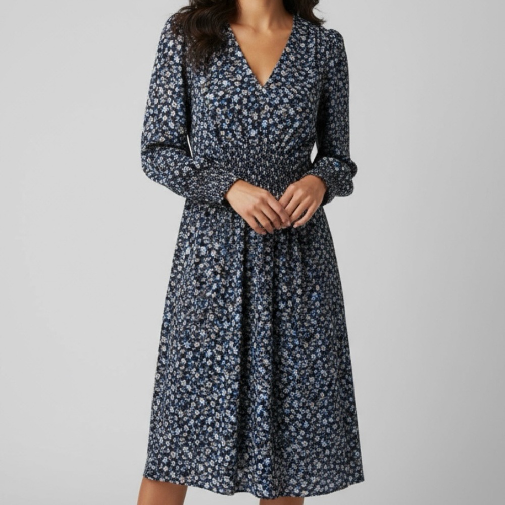 New Rebecca taylor 100% silk ditsy floral dress
